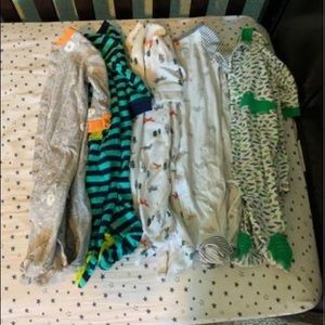 Size 9mo Bundle Boy’s Footed Pajamas
